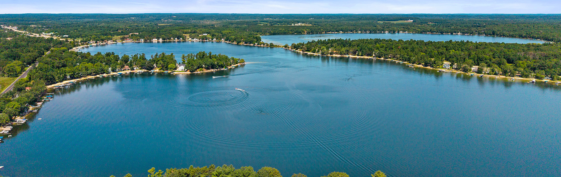 Silver lake aerial view