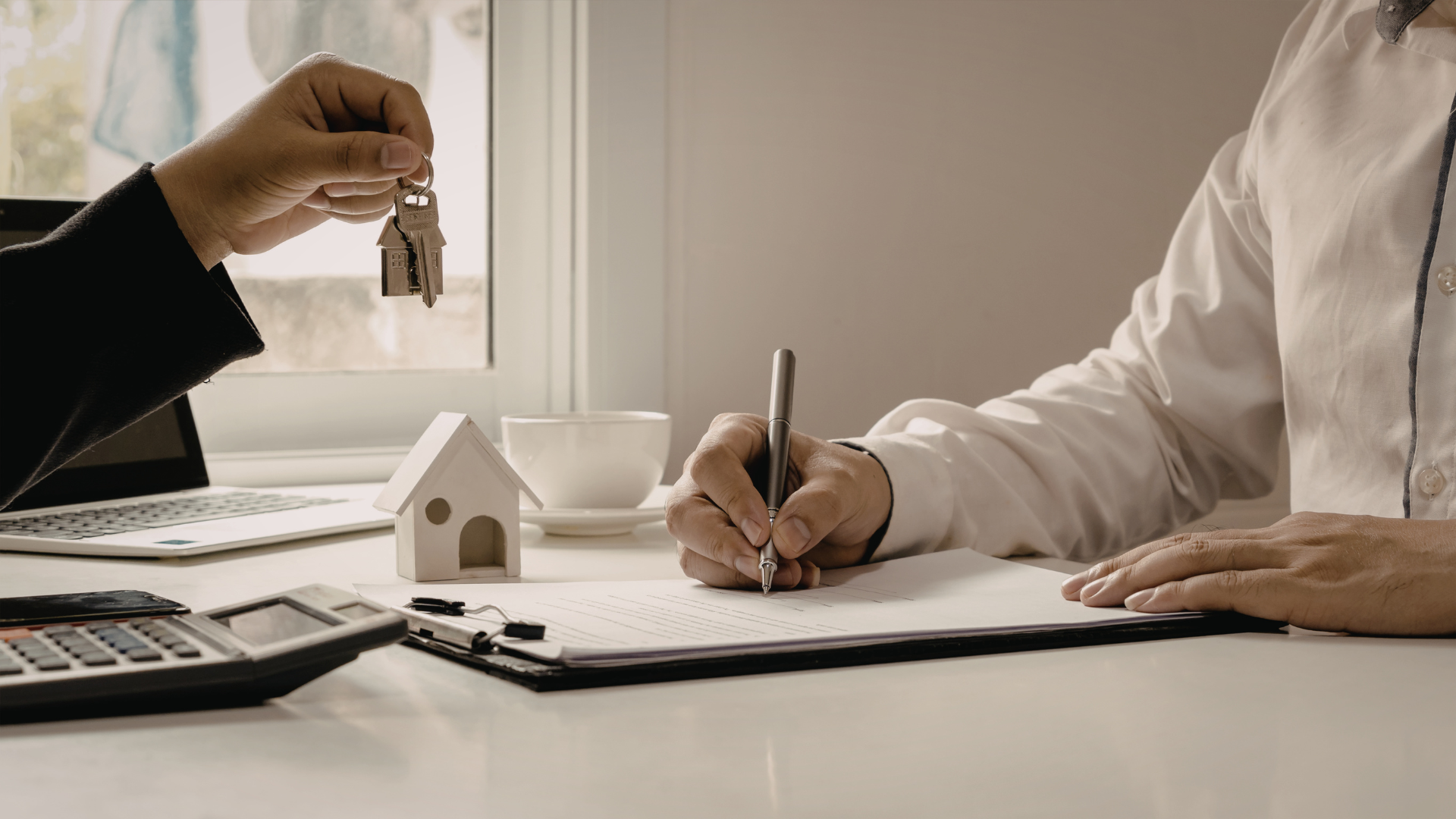 Negotiation and closing paperwork for selling a home