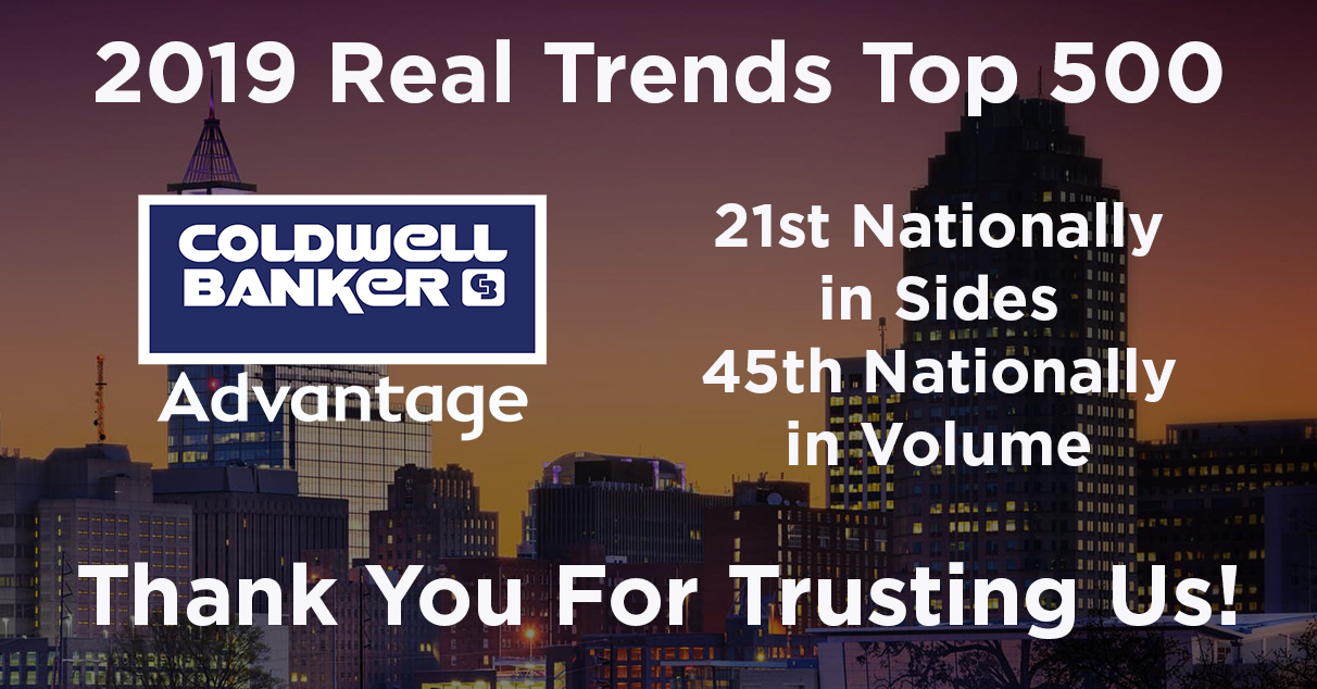 Coldwell Banker Advantage Ranked 21st in Sides and 45th in Volume Nationally By Real Trends Top 500 Brokerages Main Photo