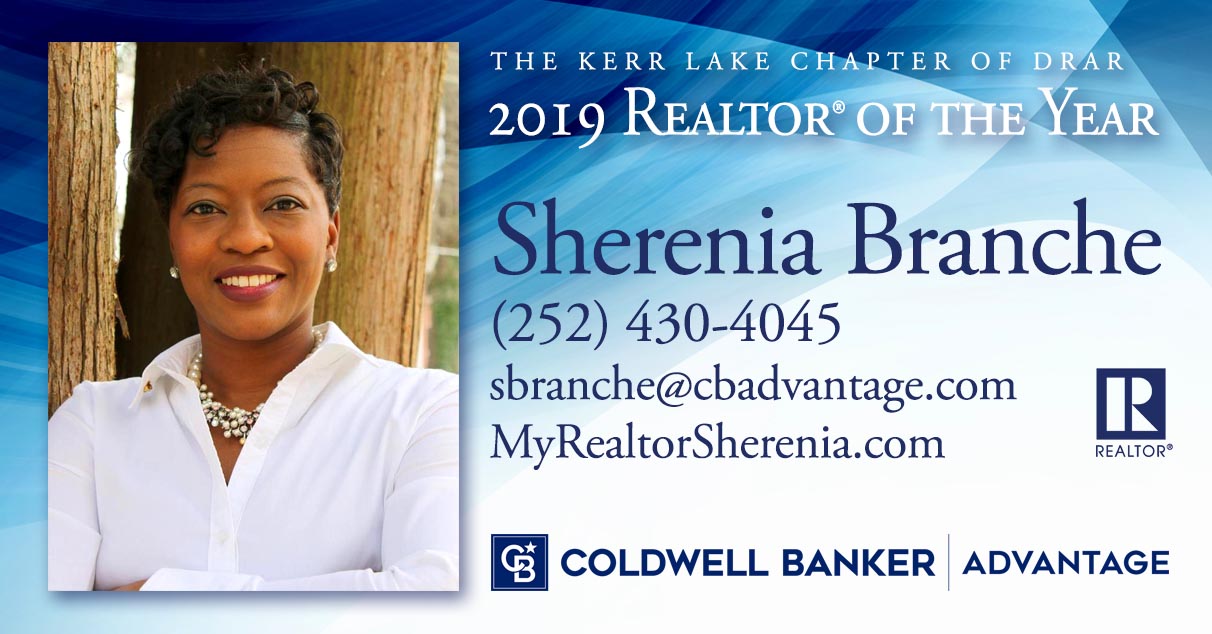 CBA REALTOR® Sherenia Branche Honored As REALTOR® of the year by Kerr Lake Chapter of DRAR! Main Photo
