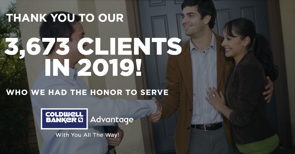 Coldwell Banker Advantage Agents Served Over 3,600 Clients in 2019 Surpassing 1 Billion In Sales. Main Photo