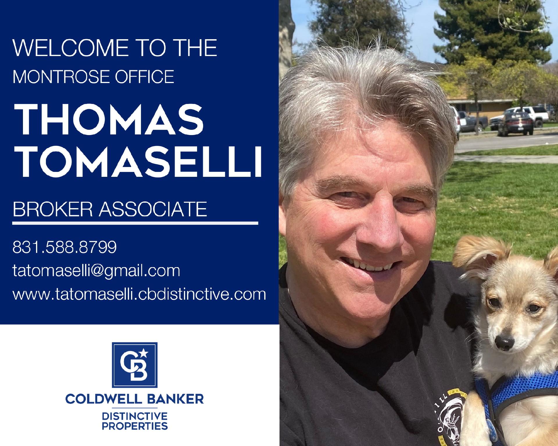 We are excited that Thomas Tomaselli has joined our Coldwell Banker family! Main Photo