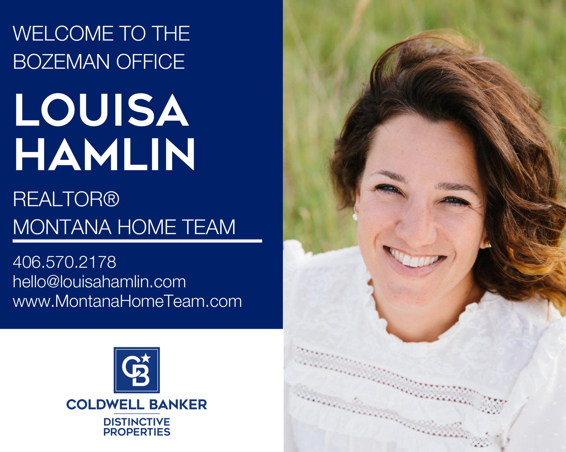 Please help us welcome Louisa Hamlin to our Coldwell Banker family! Main Photo