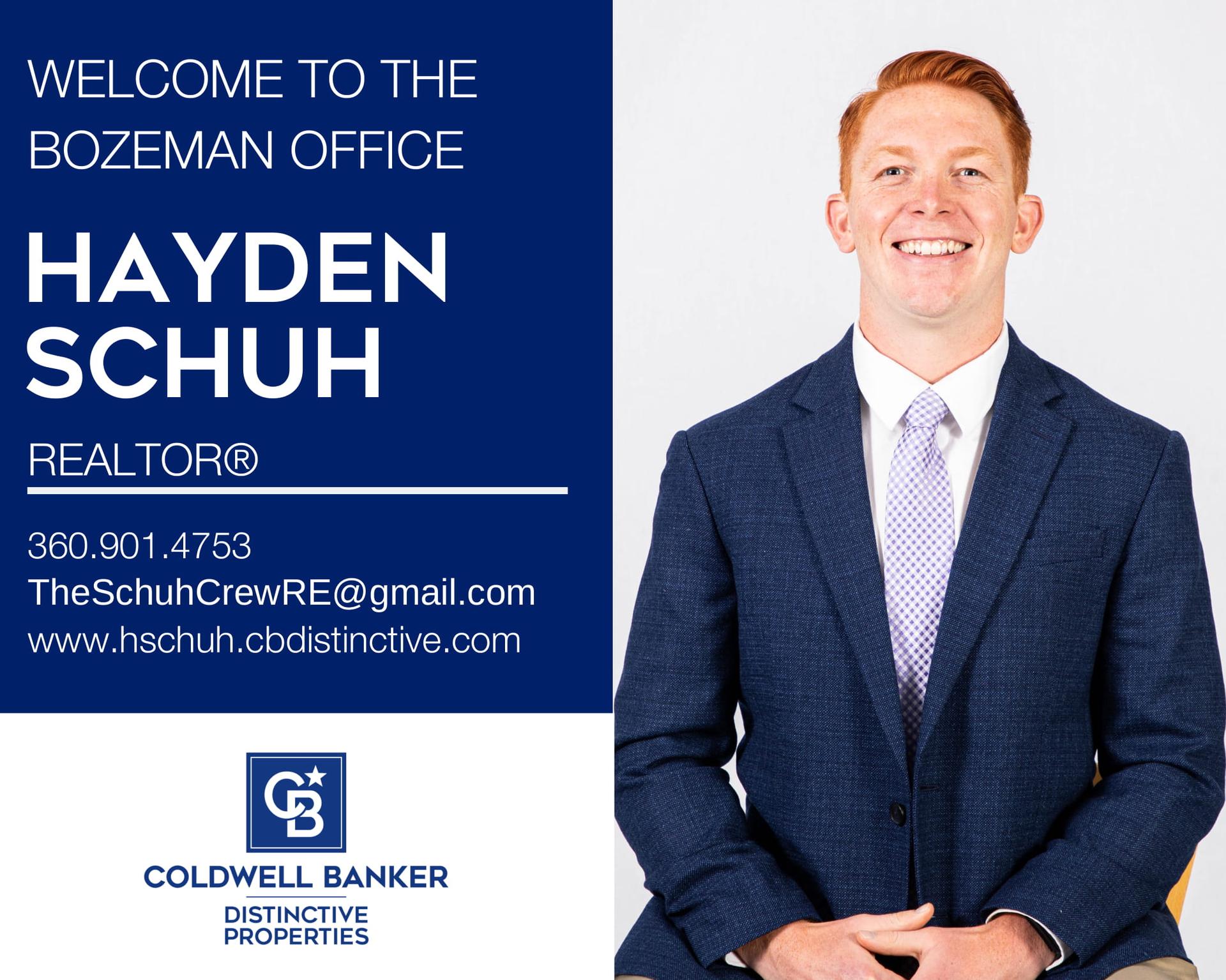 We are excited to announce that Hayden Schuh has joined Coldwell Banker Distinctive Properties! Main Photo
