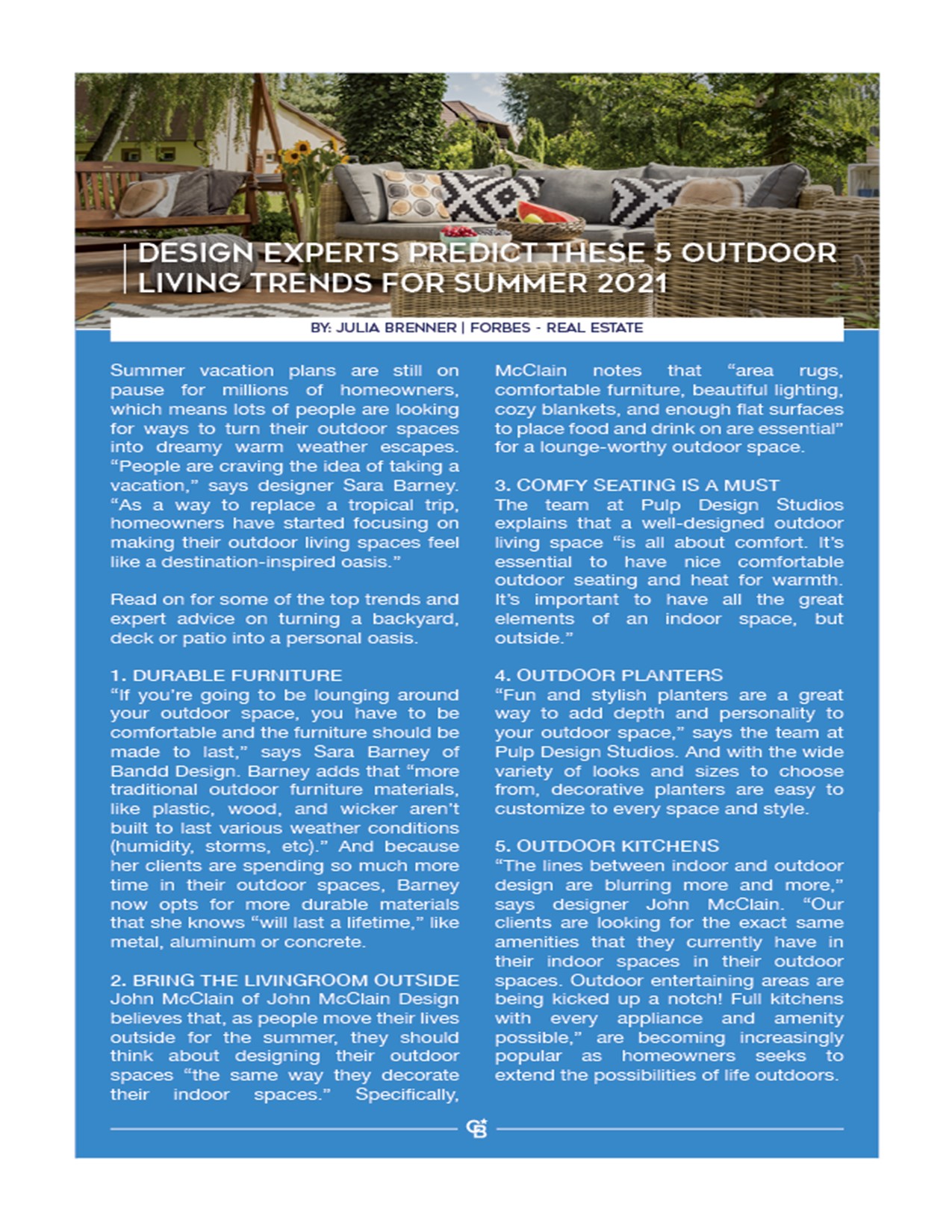 5 OUTDOOR LIVING TRENDS FOR SUMMER 2021 Main Photo