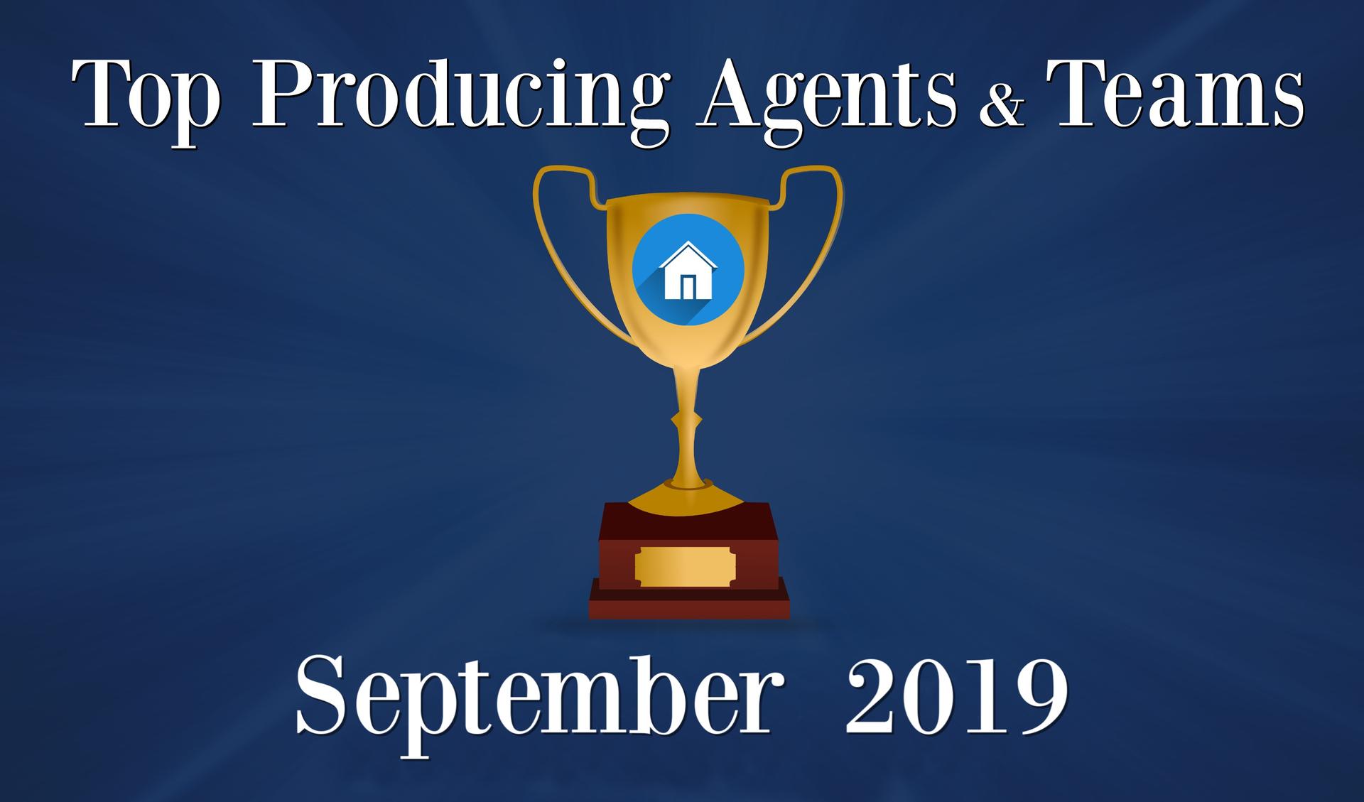 CONGRATULATIONS Top Agents and Teams - September 2019 Main Photo