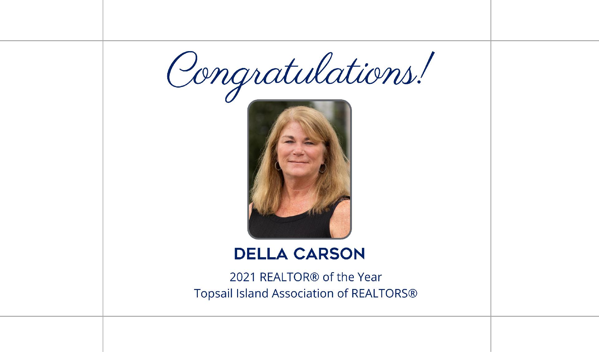 Della Carson of Coldwell Banker Sea Coast Advantage Named 2021 Realtor of the Year by Topsail Island Association Of REALTORS® Main Photo