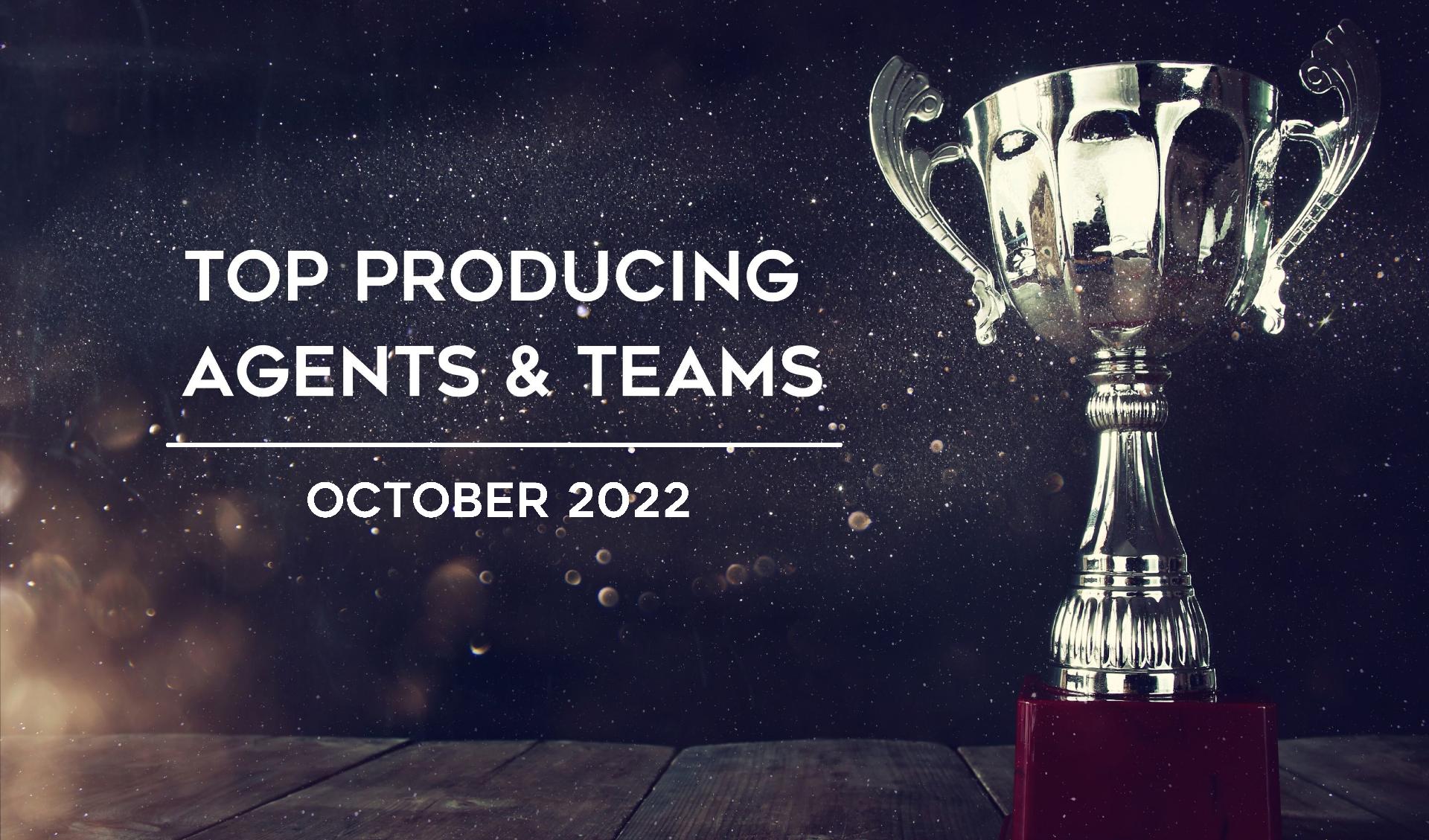 CONGRATULATIONS Top Agents & Teams - October 2022 Grand Strand Main Photo