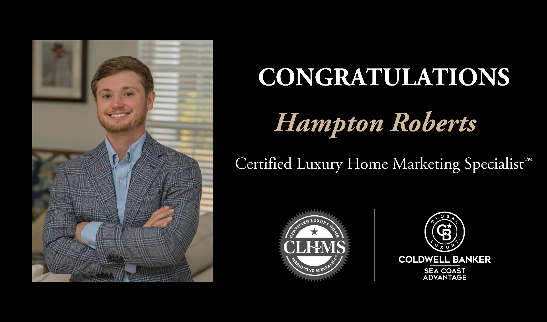 Hampton Roberts earns internationally recognized designation for performance in luxury real estate Main Photo