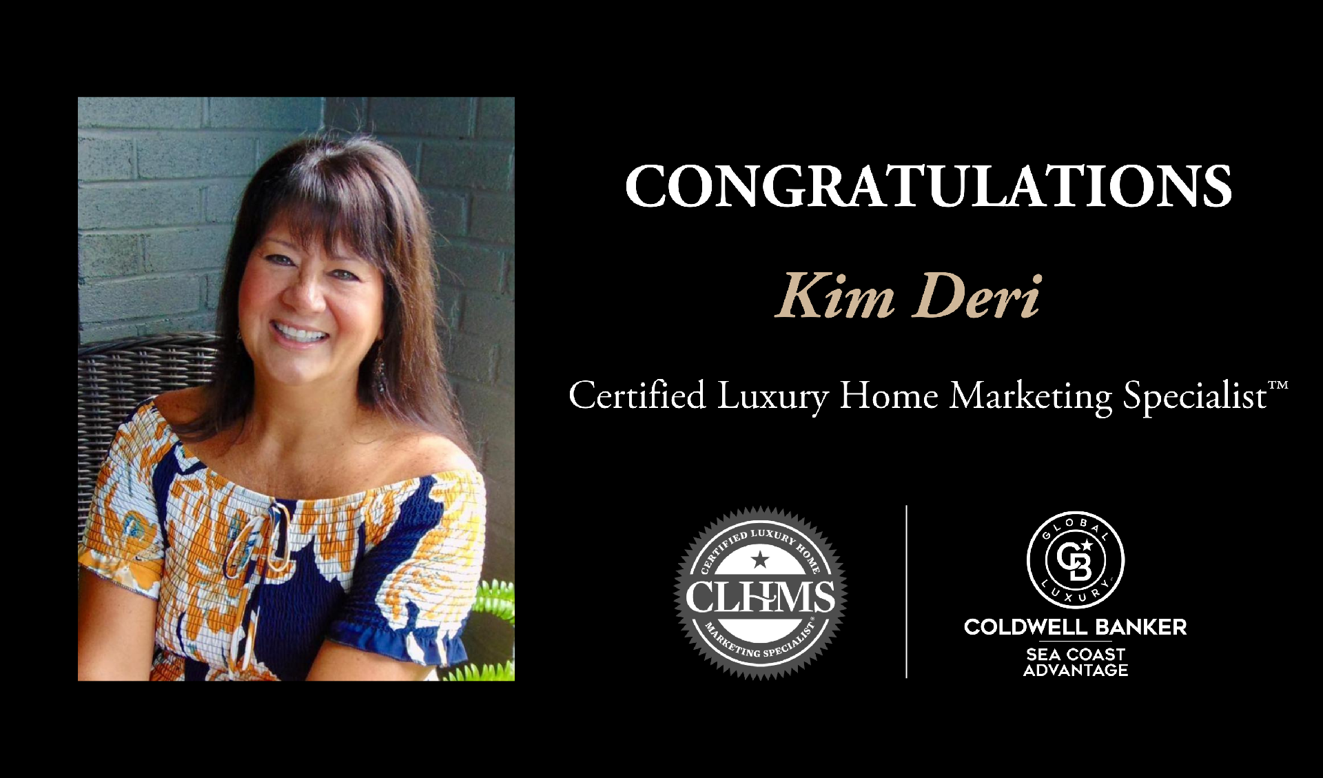 Kim Deri Earns Internationally Recognized Designation for Performance in Luxury Real Estate Main Photo