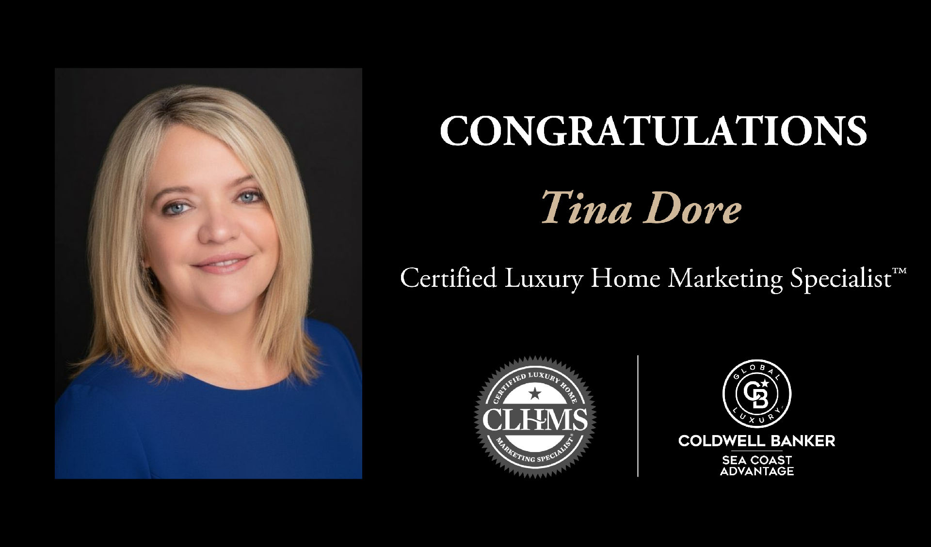 Tina Dore earns internationally recognized designation for performance in luxury real estate Main Photo